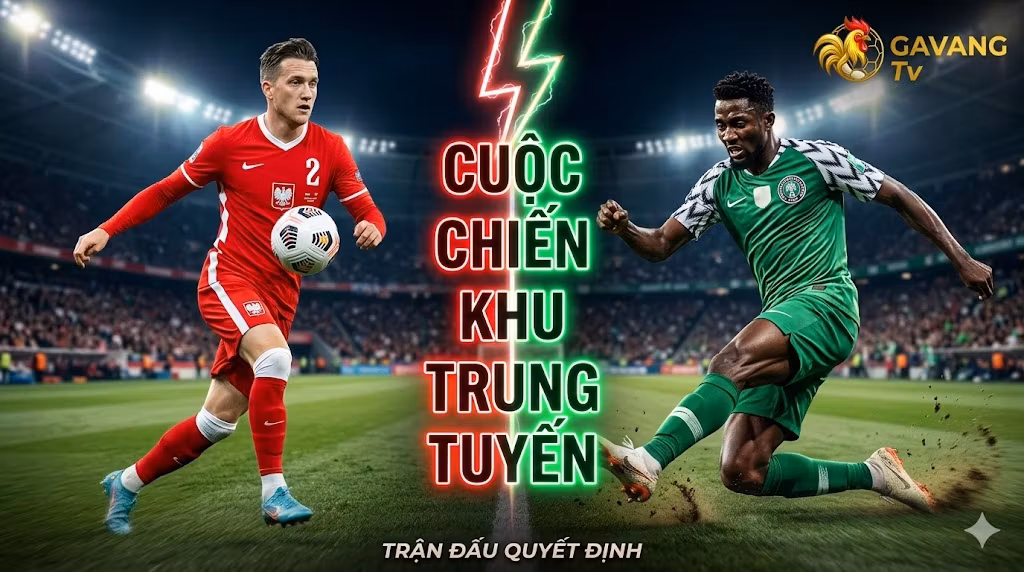 Cuộc chiến khu trung tuyến giữa tiền vệ Piotr Zielinski của Ba Lan và Wilfred Ndidi của Nigeria